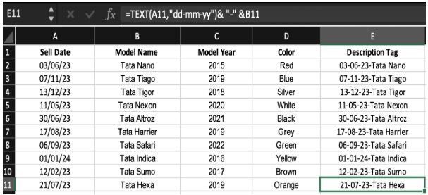 Using CONCATENATE Function With Dates
